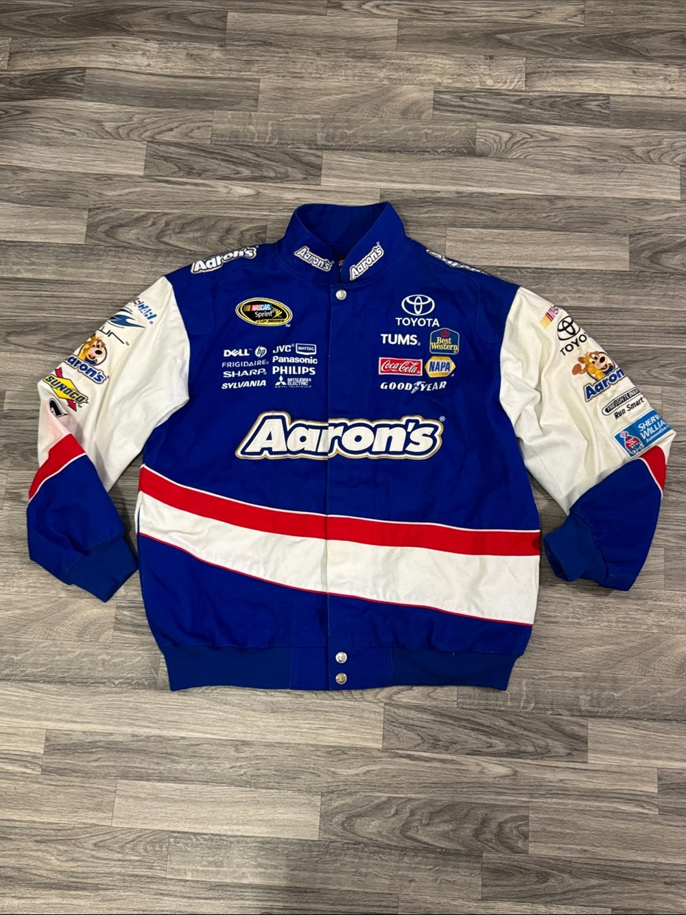 Chase Authentics Aaron’s Dream Machine NASCAR Toyota jacket men’s sz L, as is